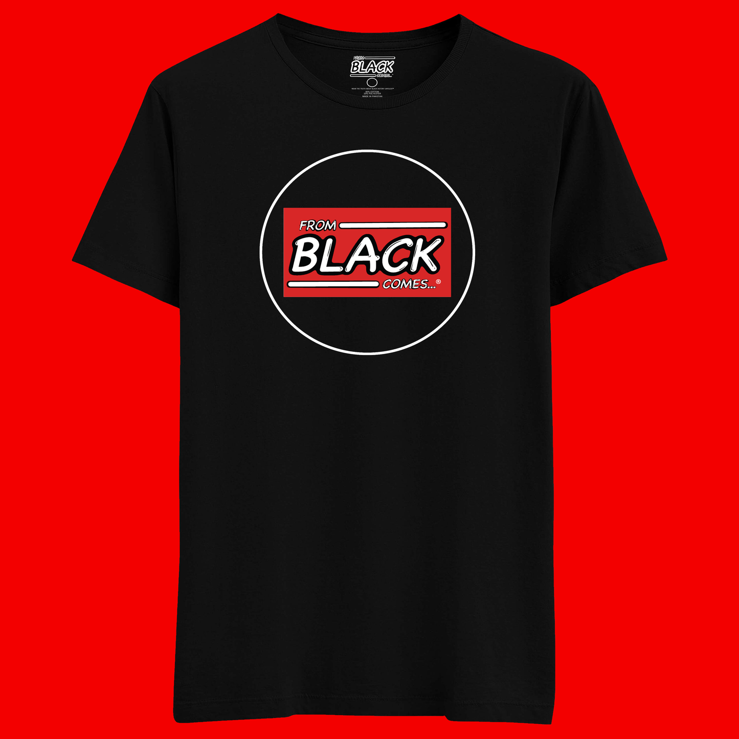 From Black Comes® White Circle Logo Adult T-Shirt